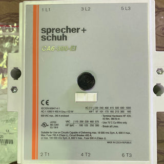 SPRECHER+SCHUH CA6-300-E1-11-220W  Contactor / Electronic coil