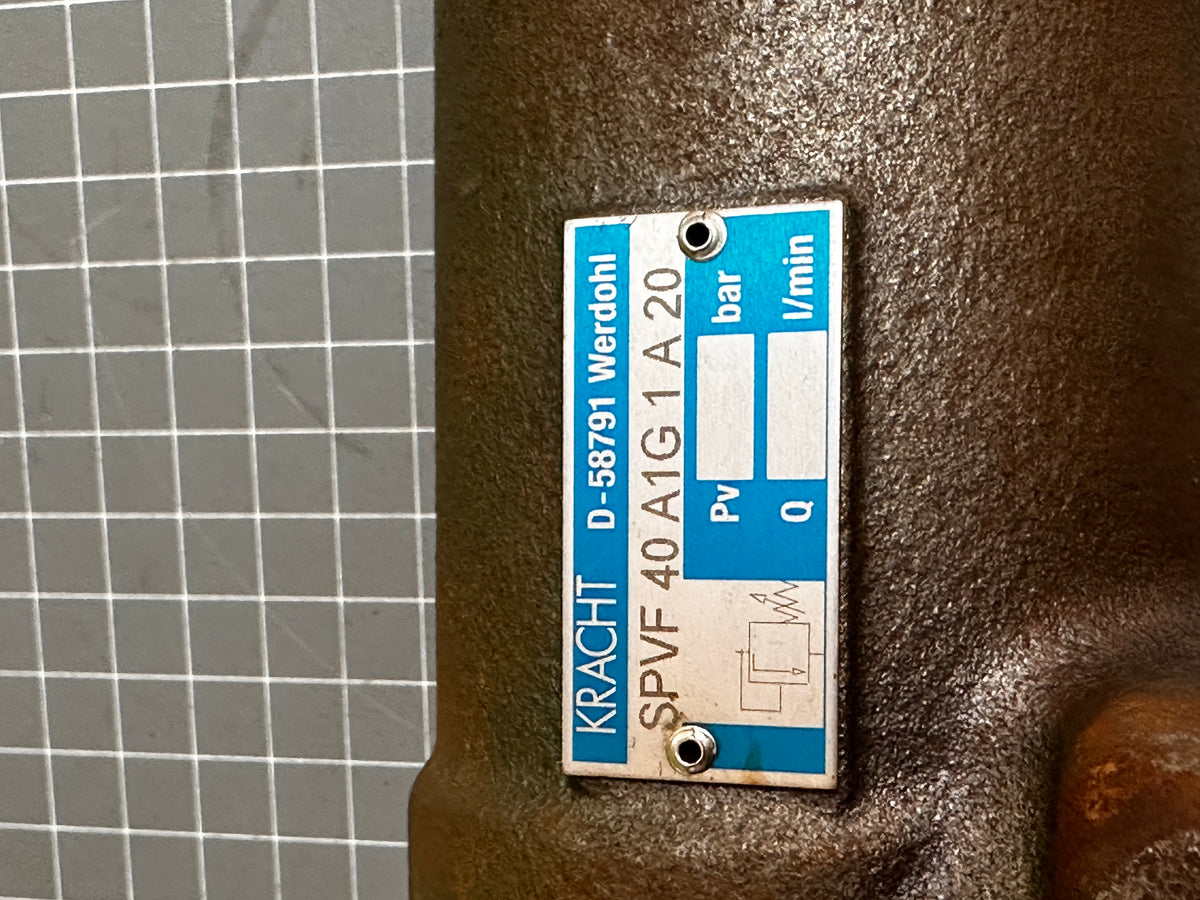 Kracht SPVF 40 A1G 1A 20 Pressure Relief Valve