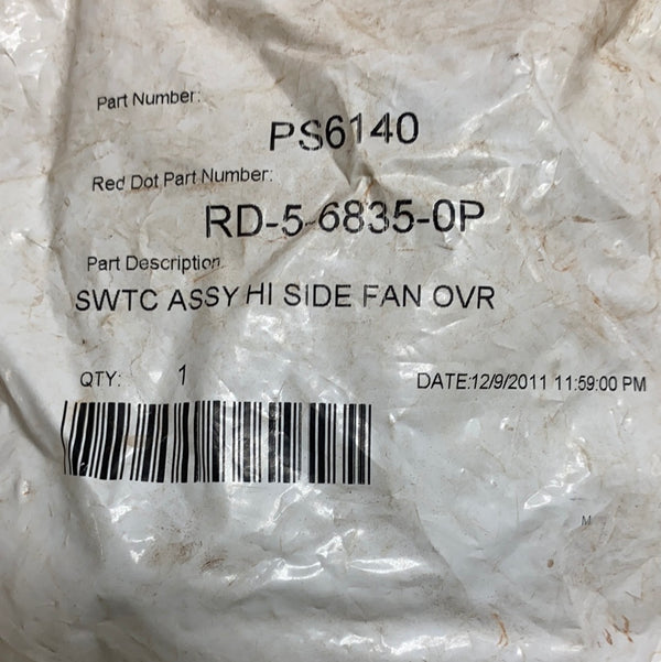 RED DOT RD5-6835-OP HIGH SIDE FAN OVERRIDE PRESSURE SWITCH