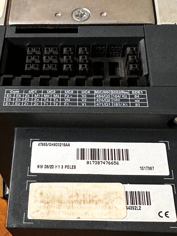 Schneider NW08H1 Circuit Breaker Frame 800A, 65kA/440VAC 3 Pole