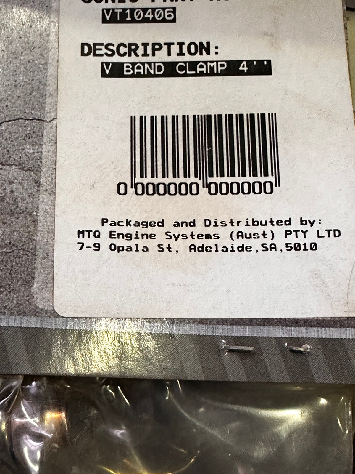 Breeze VT10406 V-Clamp — 4 in, 2068BA