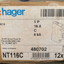 Hager NT116C 1Pole, 16A, 6kA Circuit Breakers