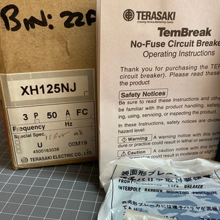 TERASAKI TEMBREAK XH125NJ  3P 50A FC  Circuit Breaker
