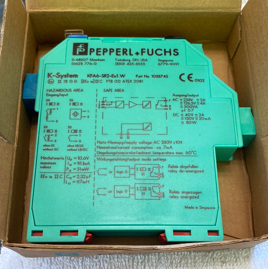 Pepperl+Fuchs KFA6-SR2-Ex1.W Switch Amplifier 103374