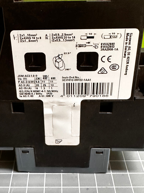 SIEMENS SIRIUS 3RT2026-2BB40 Power Contactor