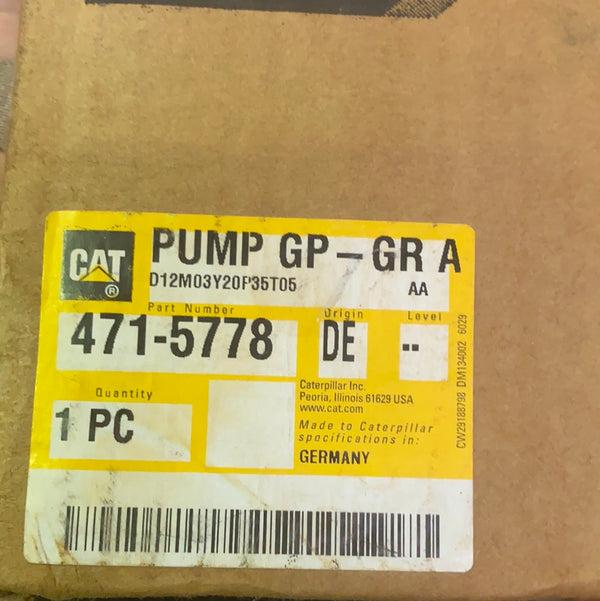 471-5778 Hydraulic Displacement Pump - Genuine CAT Part