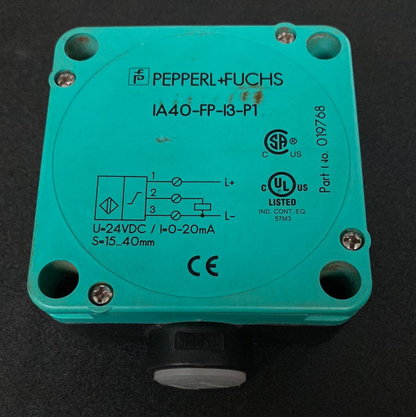 PEPPERL + FUCHS INDUCTIVE ANALOG SENSOR IA40-FP-I3-P1