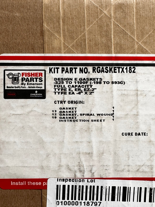 Fisher Emerson RGASKETX182 2" E-Body Valve Replacement Gasket Set