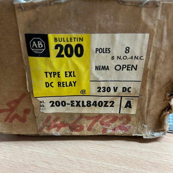 ALLEN-BRADLEY Bulletin 200 Type EXL 840Z2,  DC Relay