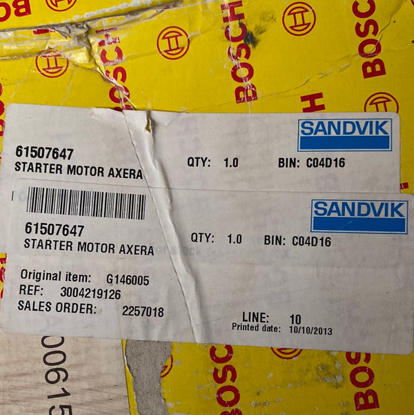 BOSCH 0 001 263 016 / 0001263016 Starter Motor 24V