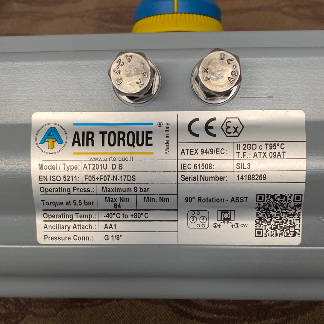 Air Torque AT201U DB Double-Acting Pneumatic Actuator - 8 Bar
