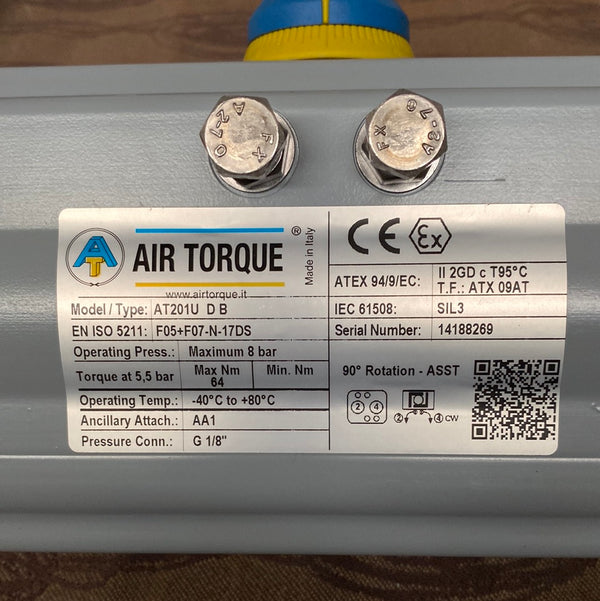 AIR TORQUE AT201U DB Rack and Pinion Pneumatic Actuator 8 Bar