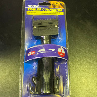 NARVA 82245BL 7 Pin Flat Socket on Car to 7 Pin Large Round Plug on Trailer