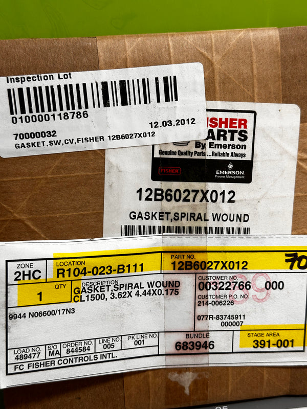 FISHER 12B6027X012 GASKET, Spiral Wound