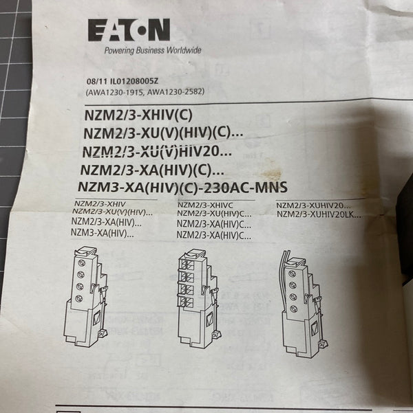 Eaton 380-440 AC NZM2/3-XUHIV Undervoltage Release Circuit Trip with VHI