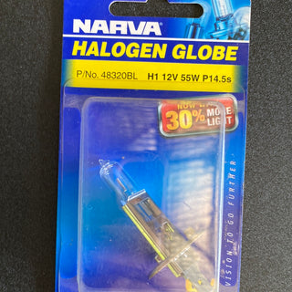 Narva 48320BL 12V H1 55W Plus 30 Halogen Headlight Globe
