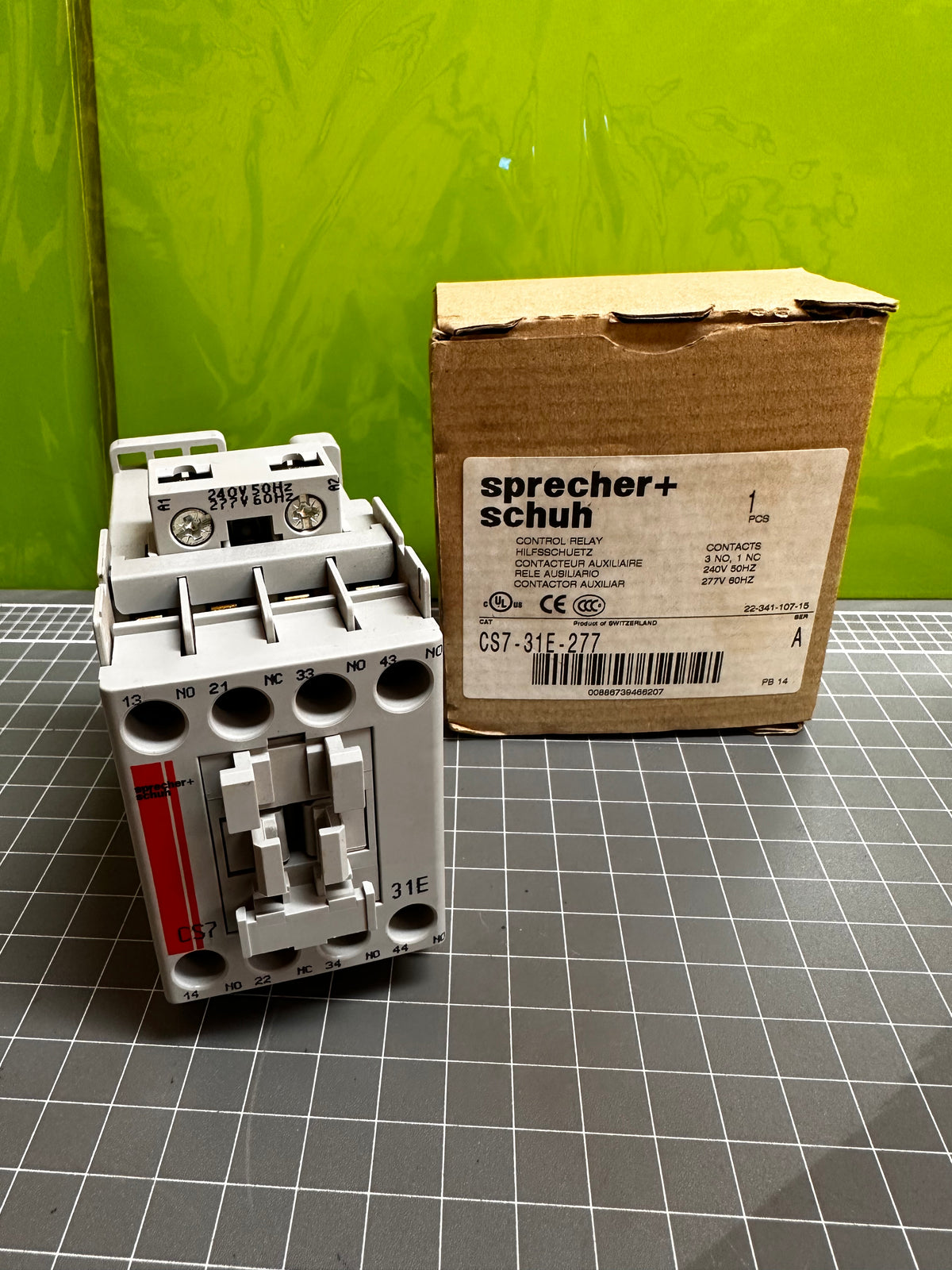Sprecher + Schuh CS7-31E-277 Control Relay, 3NO / 1NC