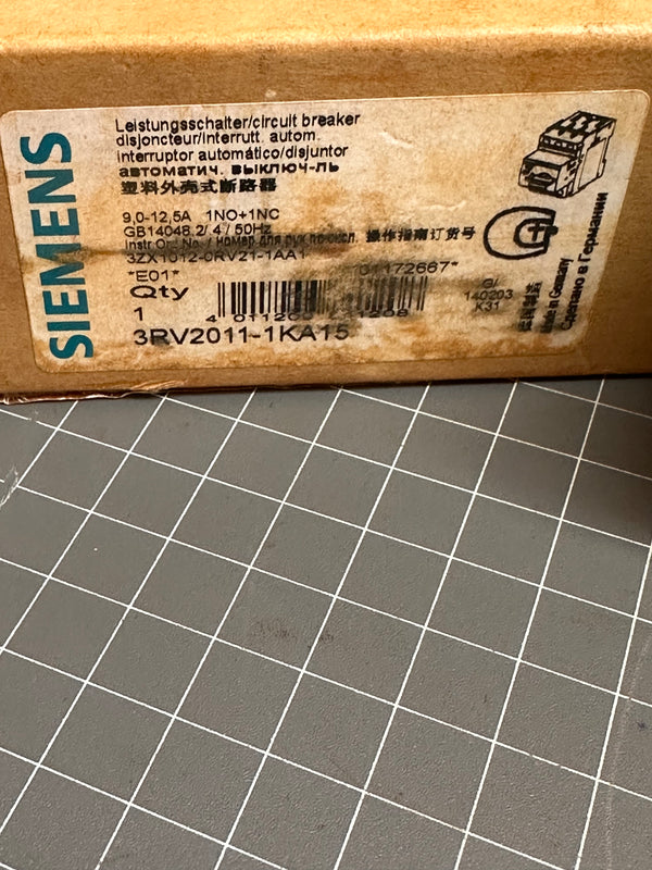 Siemens Sirius 3RV2011-1KA15 Motor Protection Circuit Breaker