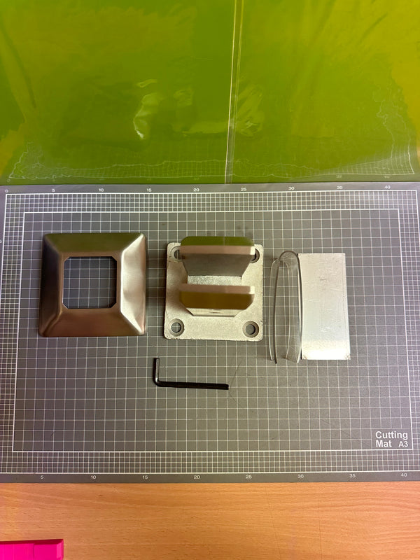 S/S Square Base Mount Spigot for Frameless Glass