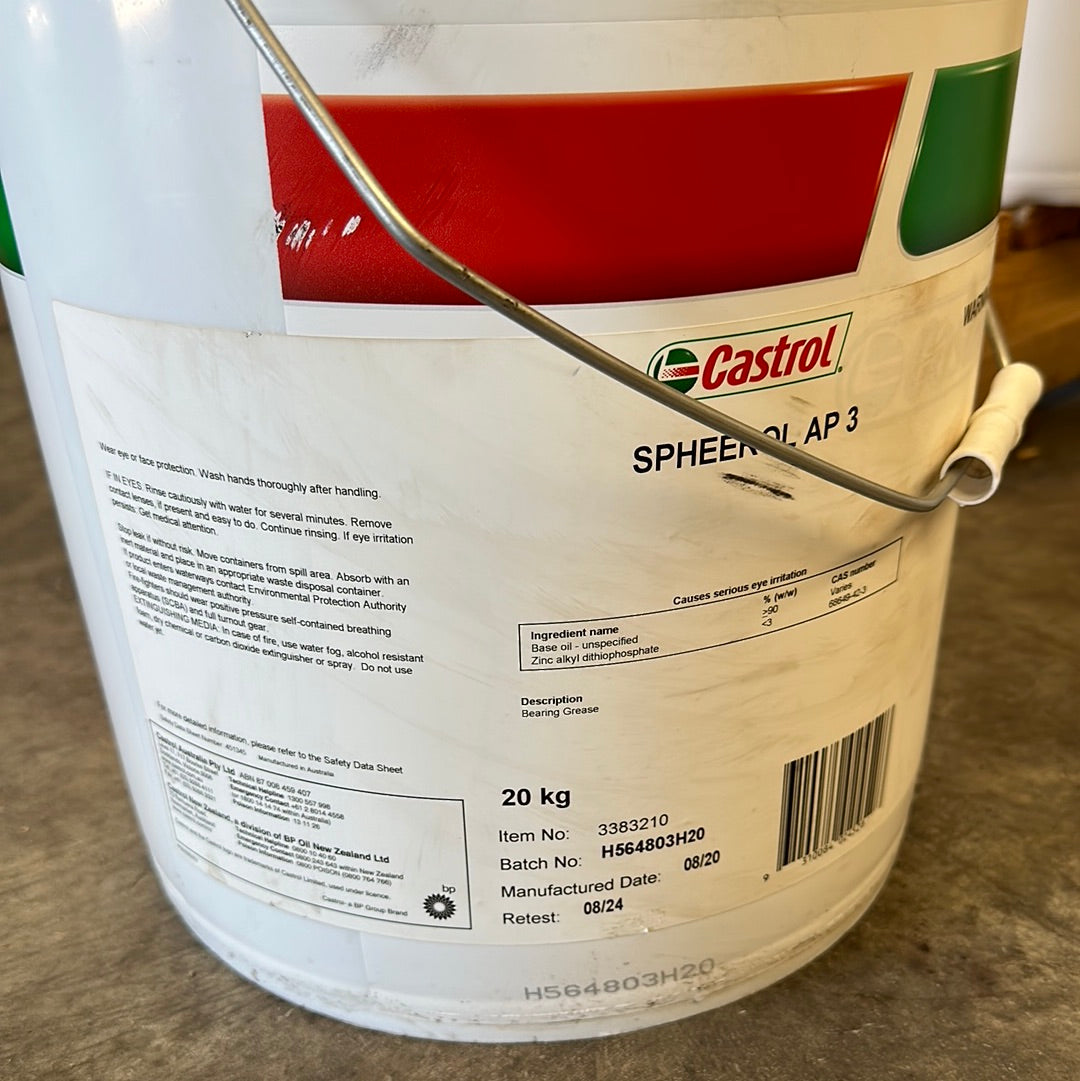 Castrol Spheerol AP3 Grease – 20kg Tub