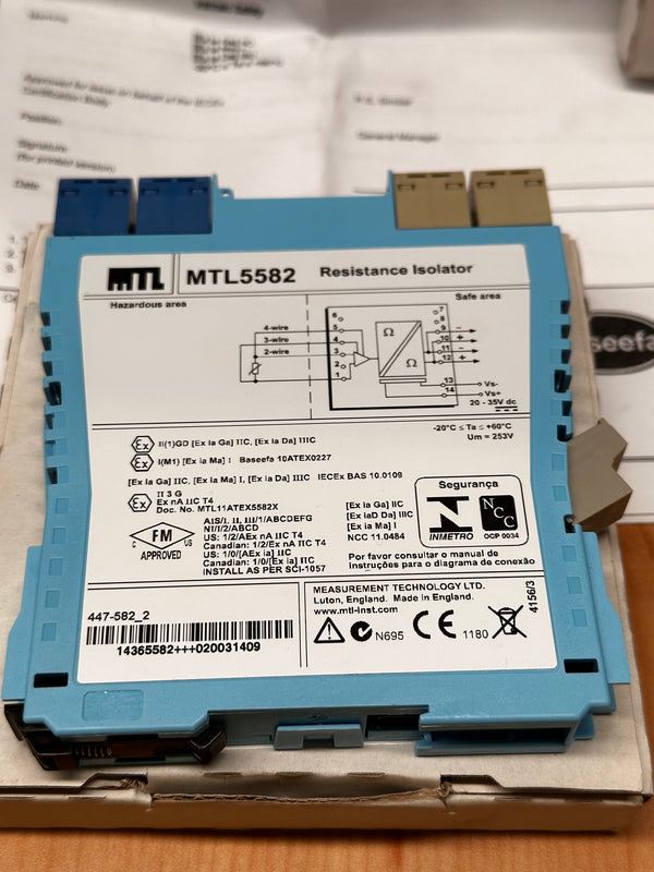 MTL Resistance Isolator to repeat RTD Signal, MTL 5582