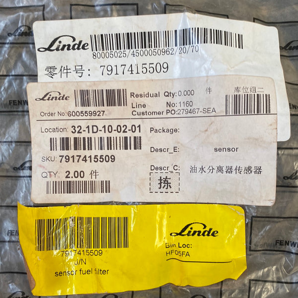 Linde 7917415509 Sensor Fuel Filter