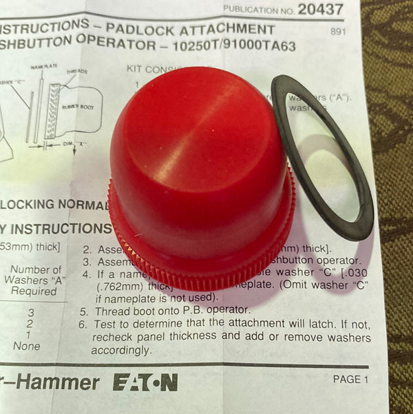 Cutler-Hammer 91000TA48 Boot (RED)