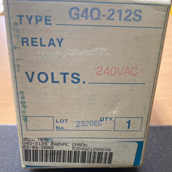 Omron Plug-In Latching Power Relay G4Q-212S Terminal model 240VAC