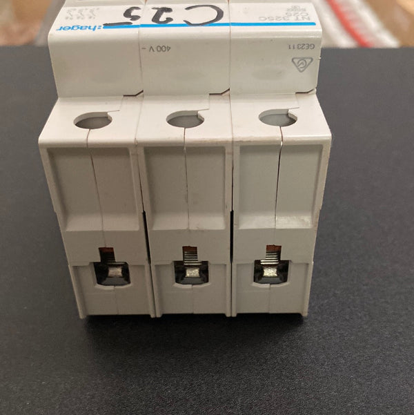 Hager NT325C / C25 Three Pole Circuit Breaker