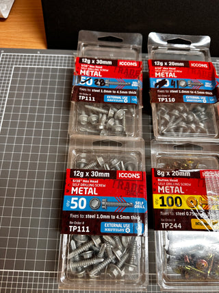 Assorted Self Drilling Screw, Bundle of 5 Pks