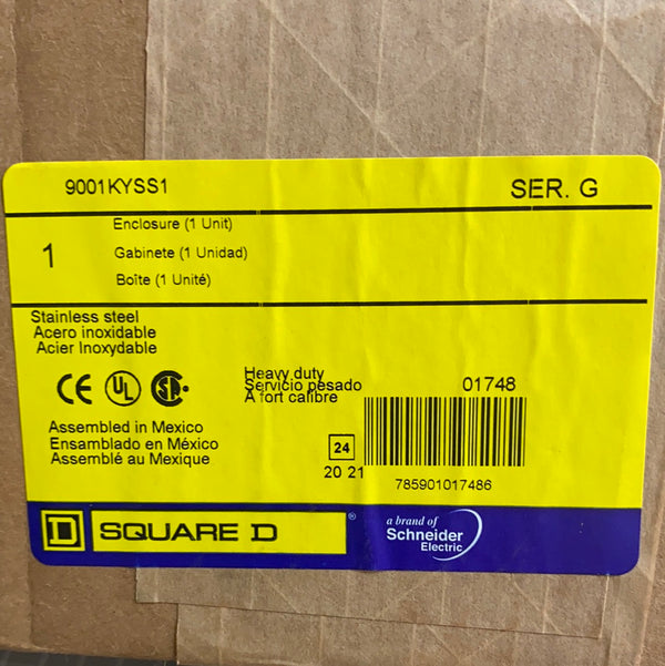SCHNEIDER ELECTRIC S/S ENCLOSURE 9001KYSS1