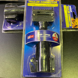 NARVA 82250BL 7 Pin Flat Socket on Car to 5 Pin Large Round Plug on Trailer