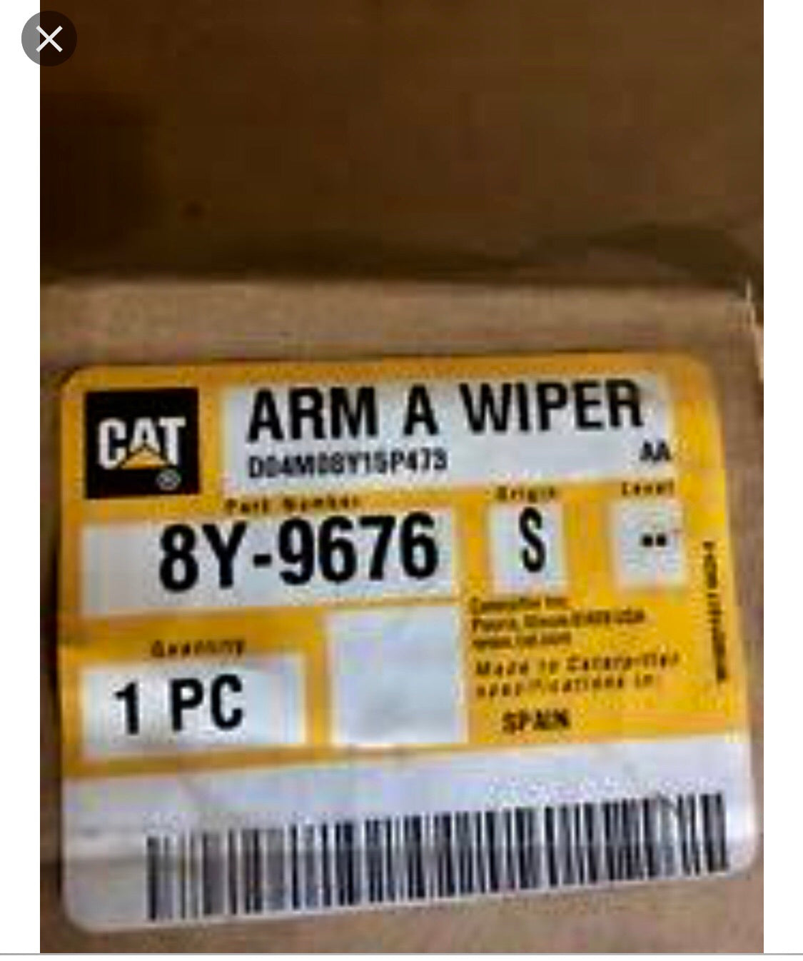 CAT 8Y-9676 Wiper Arm Assembly, 1070mm Arm, 60mm Bridge