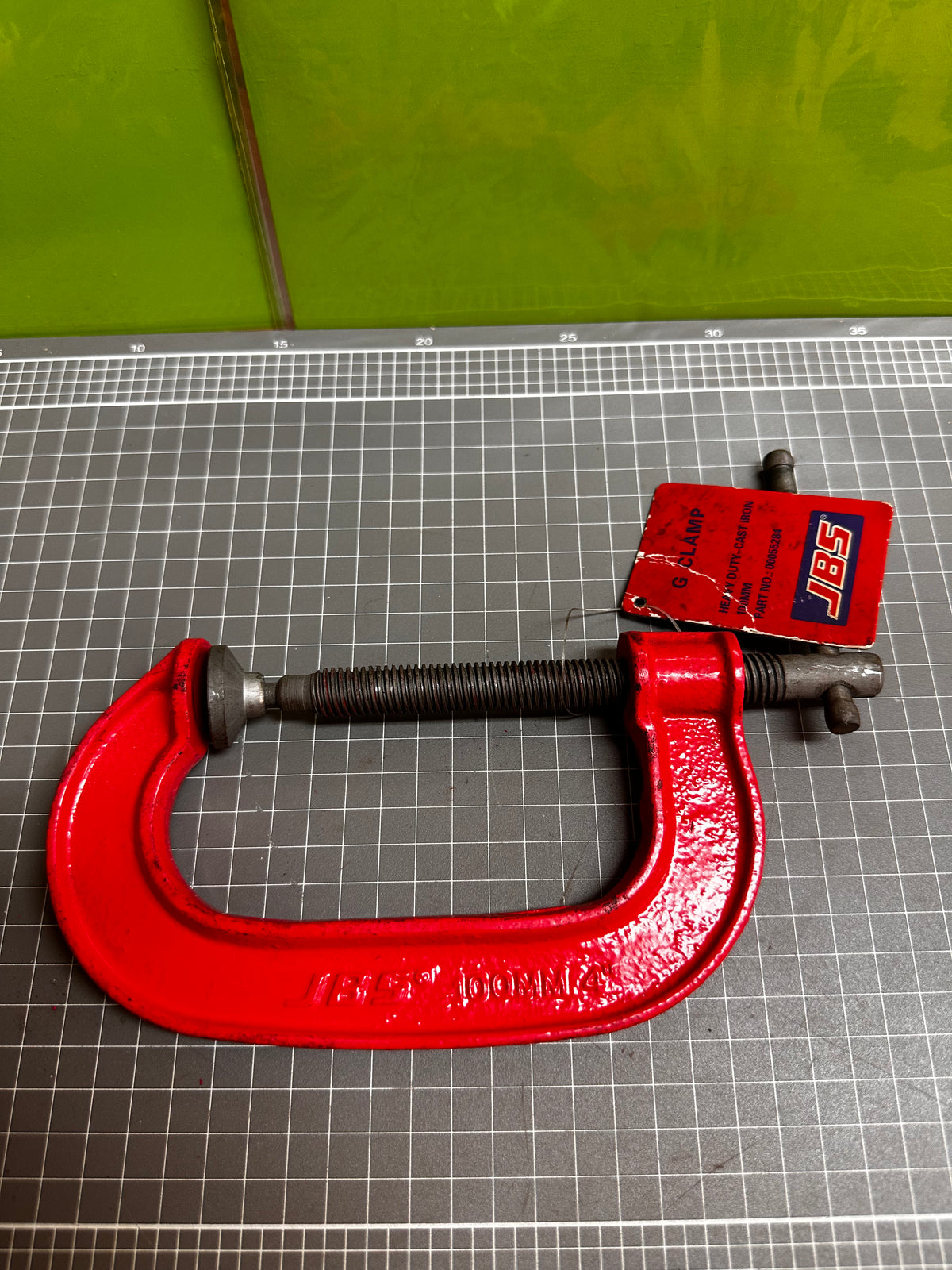 JBS 00055284 Cast-Iron G Clamp, 100 mm / 4 Inch