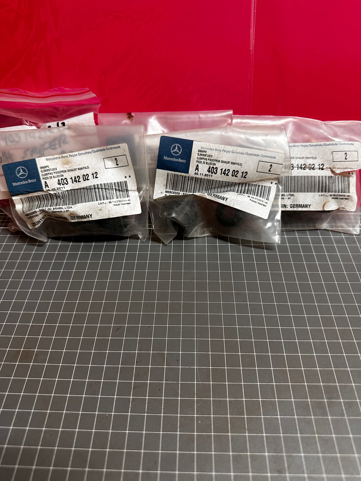 Mercedes-Benz A 403 142 02 12 Exhaust Manifold Clamp – Pair
