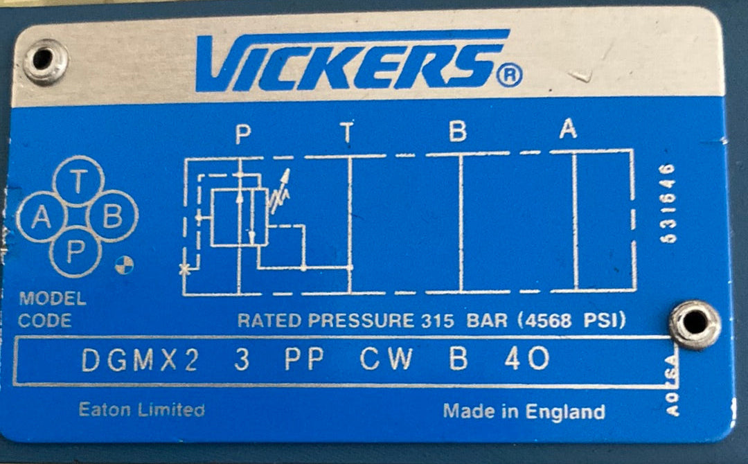 Vickers 870037 Pressure Reducer - DGMX2 3 PP CW B 40