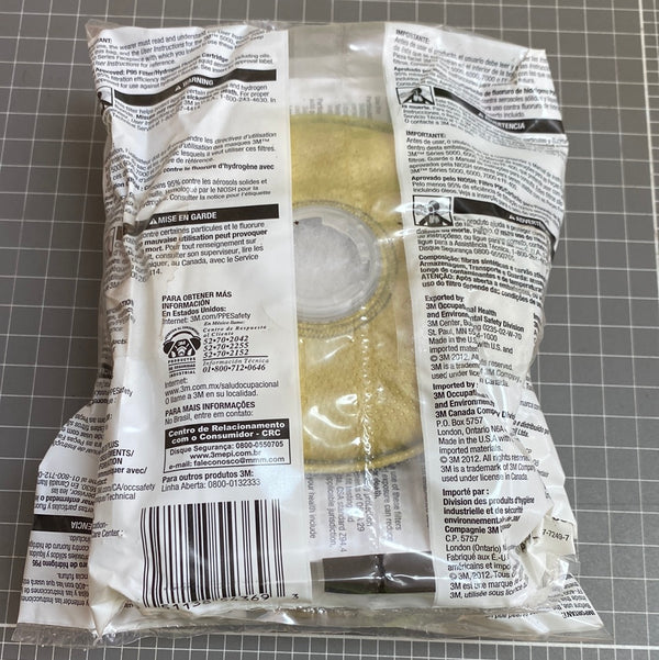 3M 2076HF Particulate Cartridge, Hydrogen Fluoride with Nuisance Level Acid Gas Relief