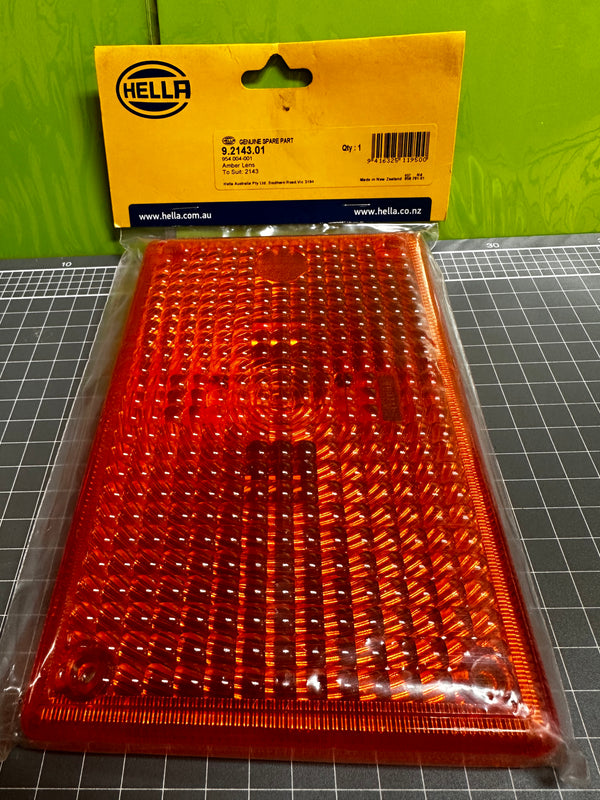 HELLA 9.2143.01 Amber Lens, 954.004-001
