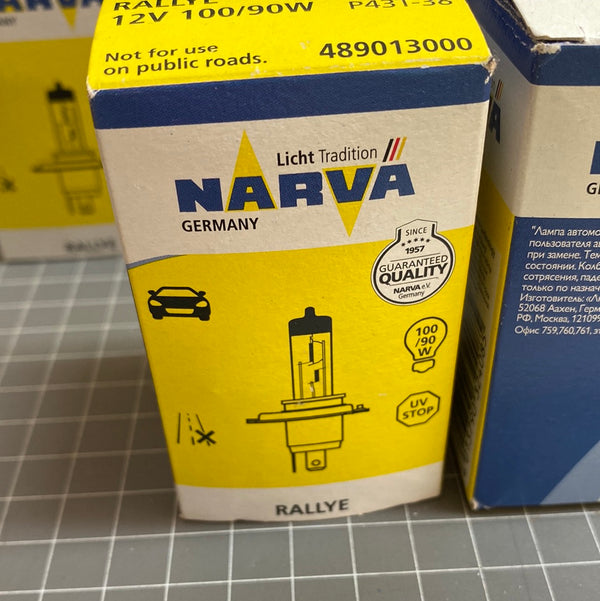 NARVA 12V 100/90W P43T H4 Headlight Globe (48901)
