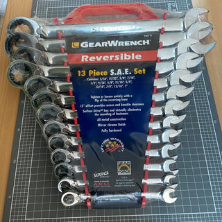 GEARWRENCH Reversible Ratcheting 13 Piece S.A.E  Spanner Set 9509N