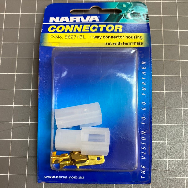 NARVA 56271BL 1 Way Connector Housing set with Terminals