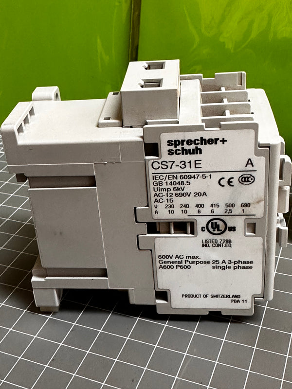 SPRECHER + SCHUH CS7-31E-277 Control Relay