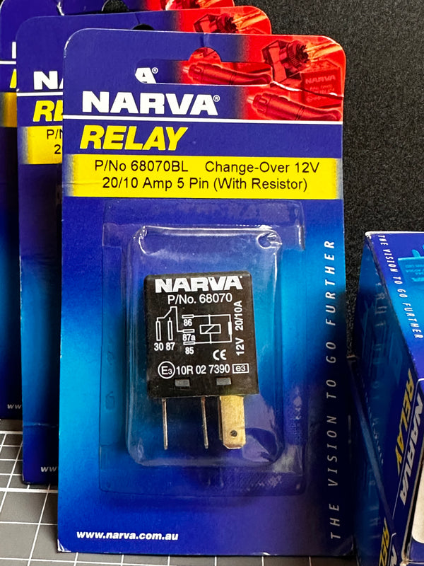 Narva 68070 Change-Over Relay 12V 20A/10A