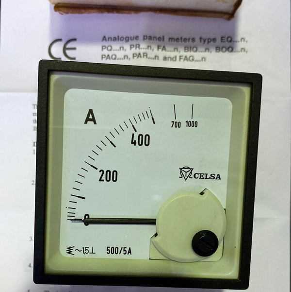 CELSA Analoque Panel Ampere meter EQ 72 500/1000/5