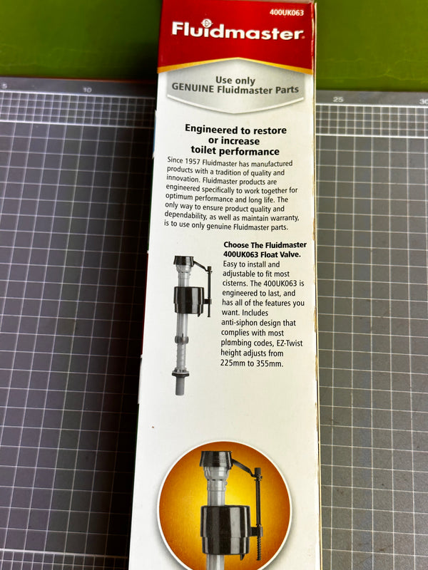 Fluidmaster 400UK063 Bottom Entry Cisten Inlet Valve, 1/2" Plastic Thread