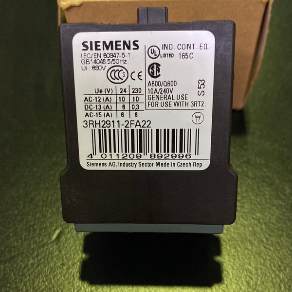 SIEMENS 3RH2911-2FA22 Auxillary Switch Box