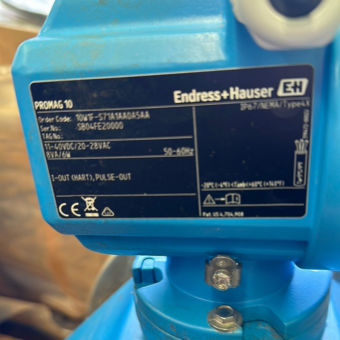 Endress+Hauser Proline Promag 10W Electromagnetic Flowmeter, 10W1F-S71A1AAOA5AA