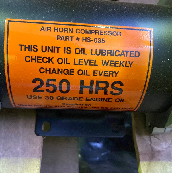 GR HS035 24V Air Horn Compressor HS-035