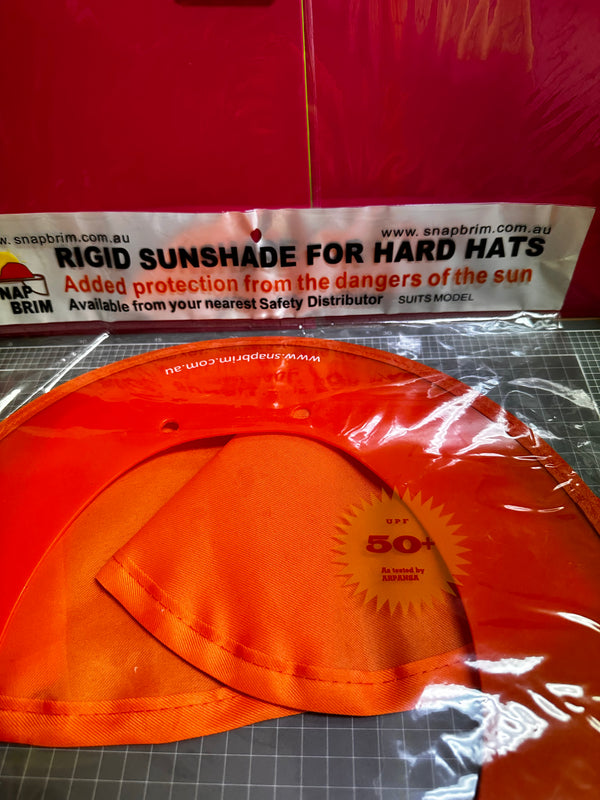 Snap Brim SBSTDORG Safety Helmet All Weather Protection, Orange with Neck Flap