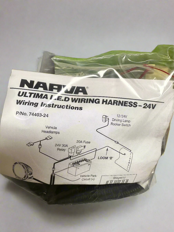 NARVA 74403-24, 24V Wiring Loom To Suit Ultima 215